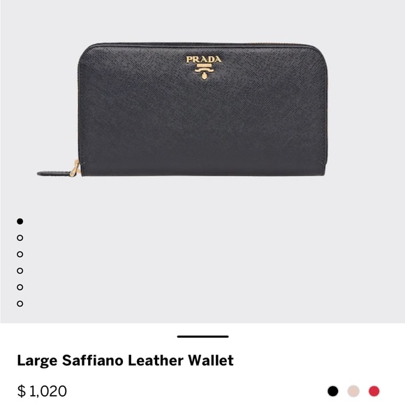 Prada Saffiano Leather Ziparpund Wallet Black - Picture 7 of 7